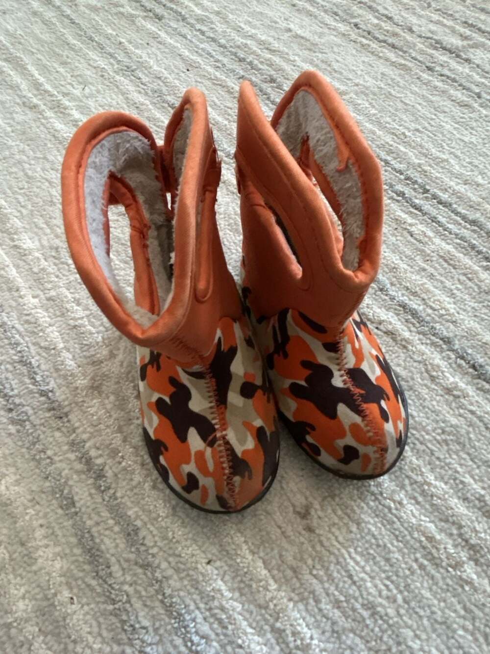 Bogs Baby Orange Camo Waterproof Winter Boots